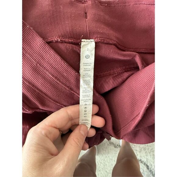 Lululemon Dance Studio Joggers Dark Red size 2 - Picture 3 of 7